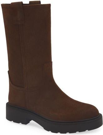 Jeffrey Campbell Obsidian Platform Boot in Brown Distressed Suede at Nordstrom, Size 7.5