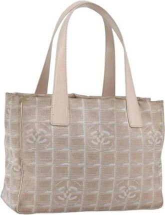 Chanel Pre-owned Nylon Tote Bag - Dames - Vintage Shopper - Beige - ONE Size - Nylon - Vintage