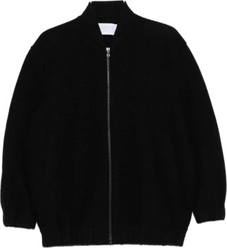 Harris Wharf London Bomber Jackets, female, Black, XS, Black Balloon Sleeve Outerwear