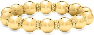 Ross-Simons Italian 12mm 14kt Yellow Gold-Plated Bead Stretch Bracelet
