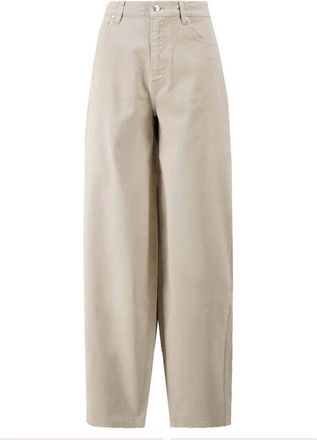 Zusss Barrel Broeken met Stretch - Dames - Broeken - Beige - Maat: S Katoen