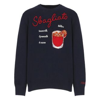 Saint Barth Truien & Vesten, Heren, Blauw, XL, Wol, Heron Crewneck Sweater