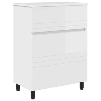 vidaXL Unidad De Tocador De Ba&ntilde;o Blanco Brillante 60 X 35 X 80 Cm Vidaxl