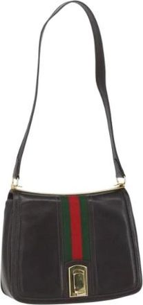 Gucci Pre-owned Shoulder Bags, female, Brown, Size: ONE SIZE Pre-owned Vintage Shoulder Bag