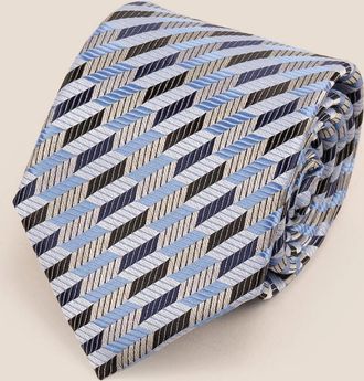 Oswin Hyde Mens Geometric Stripes Blues