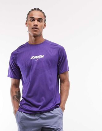 Nike Stride Dri-Fit - T-shirt viola