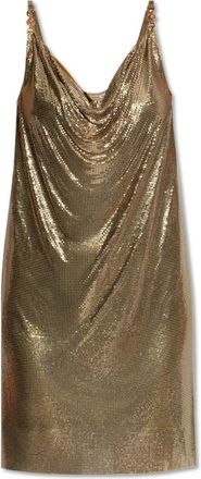 Versace Pailletten jurk met bandjes - Dames - Feestkleedjes - Geel - XS - Pailletten - Kleedjes