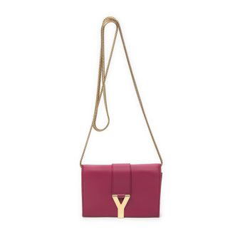 Saint Laurent Pre-owned Womens Mini Chyc Flap Crossbody Shoulder Bag - Pink - One Size