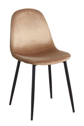 Regalos Miguel Sillas - Silla Teok Black Terciopelo - Marr&oacute;n Claro