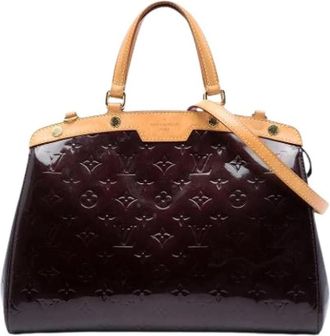 Louis Vuitton Tweedehands leren Louis Vuitton tassen - Dames - Vintage Handtas - Paars - ONE Size - Vintage