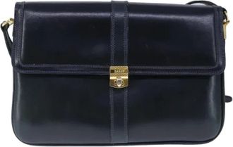 Bally Tweedehands leren schoudertassen - Dames - Vintage Schoudertas - Blauw - ONE Size - Leer - Vintage