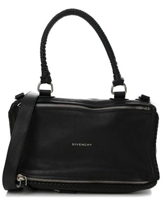 Givenchy Black Calfskin Leather Whipstitch Large Pandora (Authentic Pre-Loved)