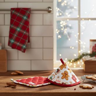 FATTO IN CASA da Benedetta Set presine e strofinaccio Fatto in casa da Benedetta rosso tartan