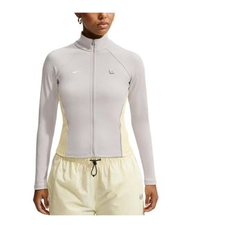Nike Top a maniche lunghe con zip integrale - - Sport - Donna - Grigio - S