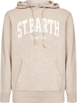 MC2 Saint Barth Sb Sport 11 Emb - Heren - Hoodies - Beige - XL - Wol - Hoodies & sweatvesten