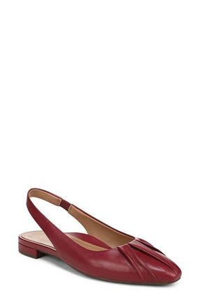 Vionic Gabriella Slingback Flat in Tibetan Red Leather at Nordstrom, Size 6.5