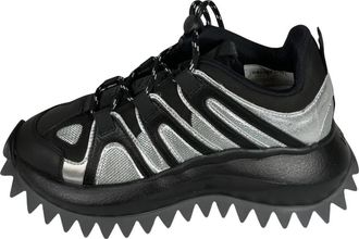 Vic Mati&eacute; Zilver-Zwarte Dames Sneaker Trendy Stijl - Dames - Sneakers - Veelkleurig - 36 EU - Leer - Schoenen