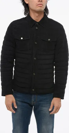 Moorer Eco-Suede Quilted Down Jacket CRESPI Moorer