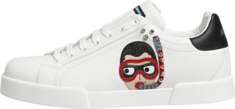 Dolce & Gabbana White Leather DGFAMILY Men Sneakers Mens Shoes