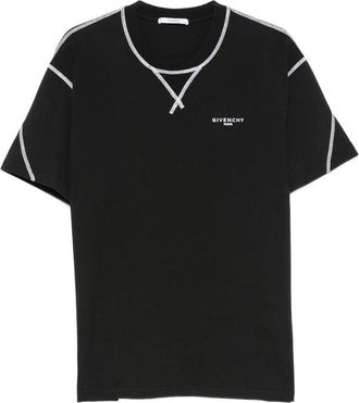 Givenchy Contrast-topstitched Logo-print T-shirt