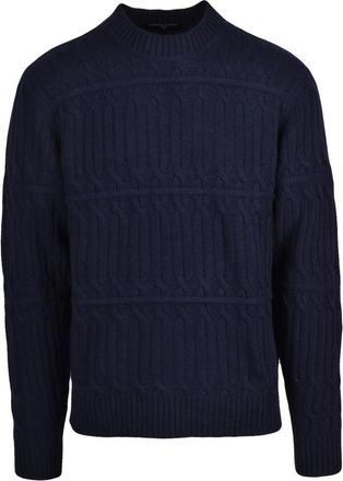 Daniele Fiesoli Maglione Girocollo - Heren - Ronde hals truien - Blauw - M - Wol - Truien & Vesten