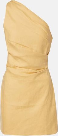 Faithfull The Brand Simona one-shoulder linen minidress