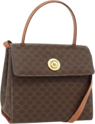 Celine Pre-owned Handbags, female, Brown, Size: ONE SIZE Pre-owned Macadam Canvas Hand Bag