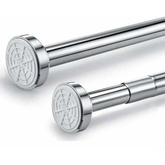 OEM Barra Telesc&oacute;pica De Acero Inoxidable Para Cortina De Ducha - Ajustable Mediante Rotaci&oacute;n - M&aacute;s Segura Y Resistente Que Una Barra De Ducha - Perchero 