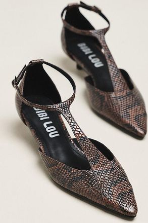Bibi Lou Canna 35 Leather Ankle-Strap Kitten Heels