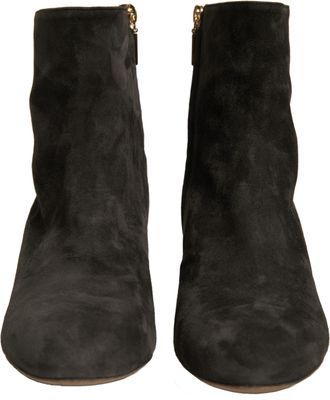 Dolce & Gabbana Black Embellished Heel Ankle Boots Womens Shoes