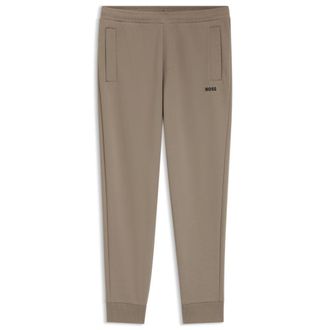 BOSS Cotton-blend sweatpants with embroidered logo