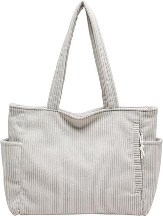 Generic Women All-Match Tote Handbag Large Capacity Work Shoulder Bag (White)