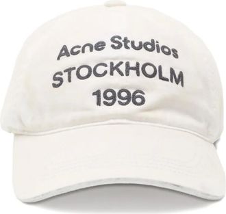 Acne Studios 1996 honkbalpet met borduurwerk - Wit