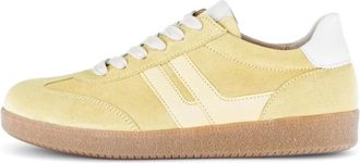 Gabor Schoenen, Dames, Geel, 38 EU, Leer, Low Sneaker 83.300.10