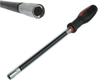 Trade Shop Trade Shop Traesio - Cacciavite Giravite Flessibile Da 300 Mm Femmina Esagonale 7 Mm