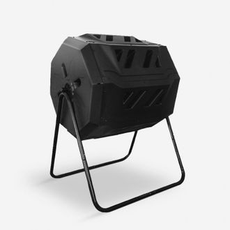 Stark Compostador Giratorio Para Jard&iacute;n Exterior 160 Litros Dos Compartimentos Abacus