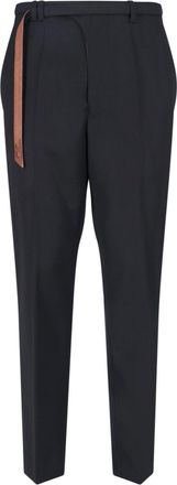 Diesel Black Tailored Biker Belt Straight Trousers