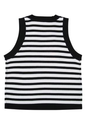 Twin-Set Righe Tank Top - Black