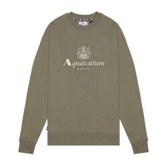 Aquascutum Active Big Logo Crewneck Army Green