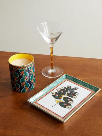 La DoubleJ + Beto Val Parrotstem Painted Porcelain Trinket Tray