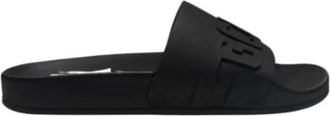GCDS Logo Chain Slippers Zwarte Rubberen Sandalen - Heren - Sandalen - Zwart - 41 EU - Schoenen