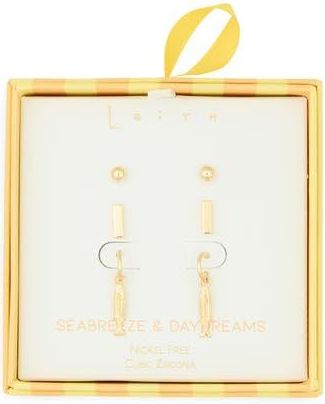 Leith Seabreeze & Daydreams Set of 3 Fish Earrings in Gold at Nordstrom Rack
