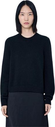 Khaite Lofty Cashmere Top - female - Khaite - Round-neck Knitwear - Black - L - Knitwear