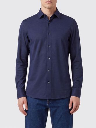 Roberto Ricci Design Long-Sleeved Polyamide Jersey Shirt with French Collar