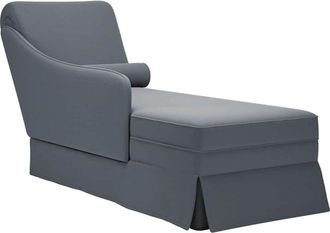 vidaXL Chaise longue respaldo reposabrazos derecho terciopelo Vidaxl