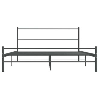 Berkfield Home Elegant Bed Frame Grey Metal 140x200 cm