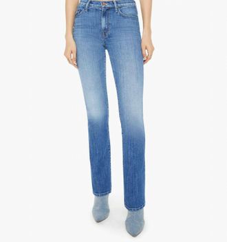 Mother Womens Insider Sneak Jeans In Loafers And Lassos