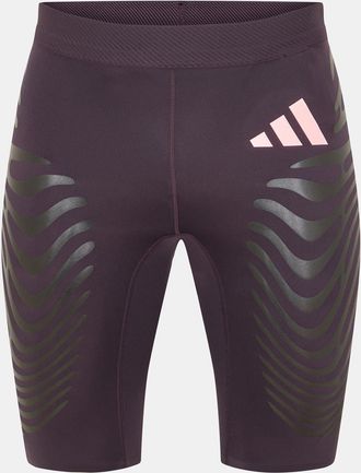adidas Mens Promo Compression Fit Running Shorts in Aurora Black - Size Small