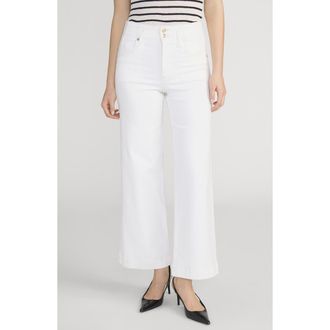 Frame Denim Ultra High Waist Wide Leg Pants in Au Natural Clean at Nordstrom, Size 24