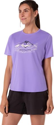 Asics Laufshirt ASICS FUJITRAIL LOGO SS TOP, Damen, Gr. XXL, cream, Obermaterial: 100% Polyester, Shirts Laufshirt